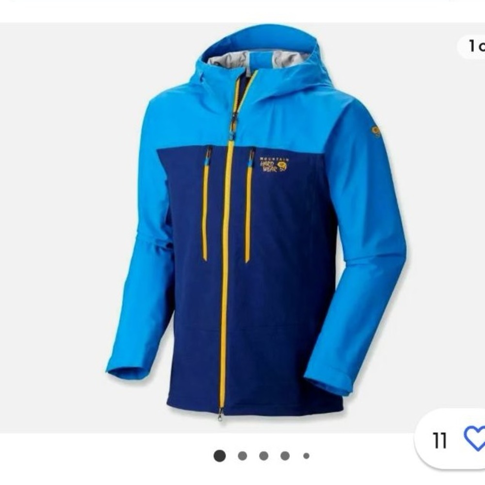 Mountain Hardware Mixaction Men’s Dry Q Elite Ice Climb Jacket Hood Rain